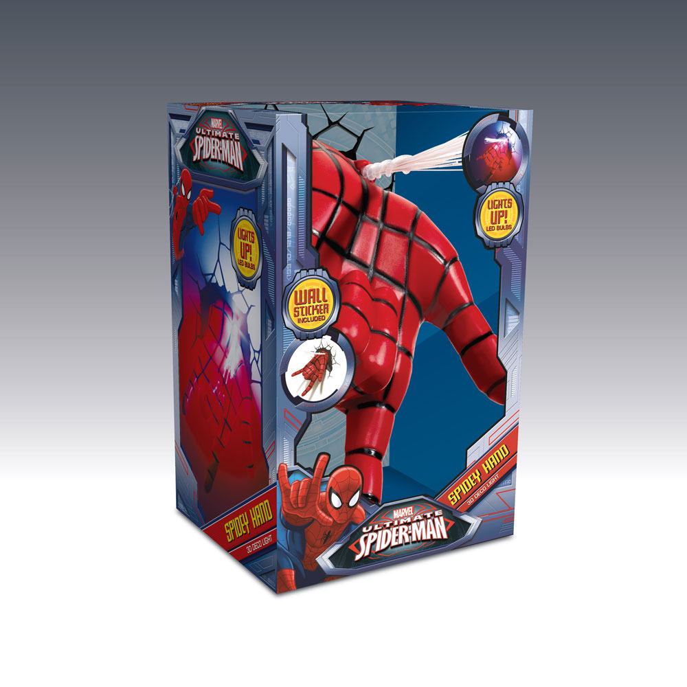 Ultimate Spider-Man 3D LED Light Spider-Man Hand Lampada da muro