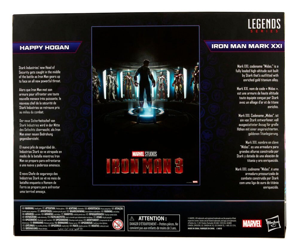 Hasbro Original Marvel Legends The Infinity Saga Happy Hogan + Homem de  Ferro Mark XXI